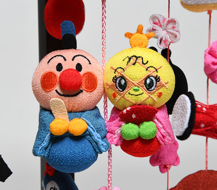 アンパンマン吊るし雛】ちりめん つるし雛 飾り台｜人形の伏見屋