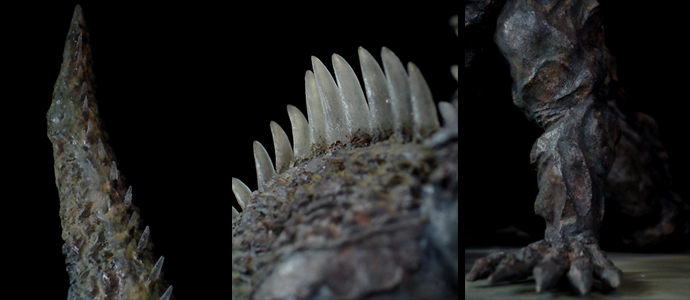 浅井造型】 大怪獣バラン 羽田空港最終防衛線 完成品