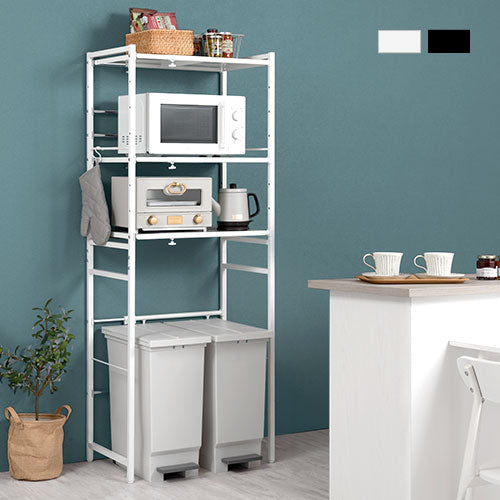 伸縮ゴミ箱上ラック キッチン収納 ゴミ箱上ラック おしゃれ ぼん家具