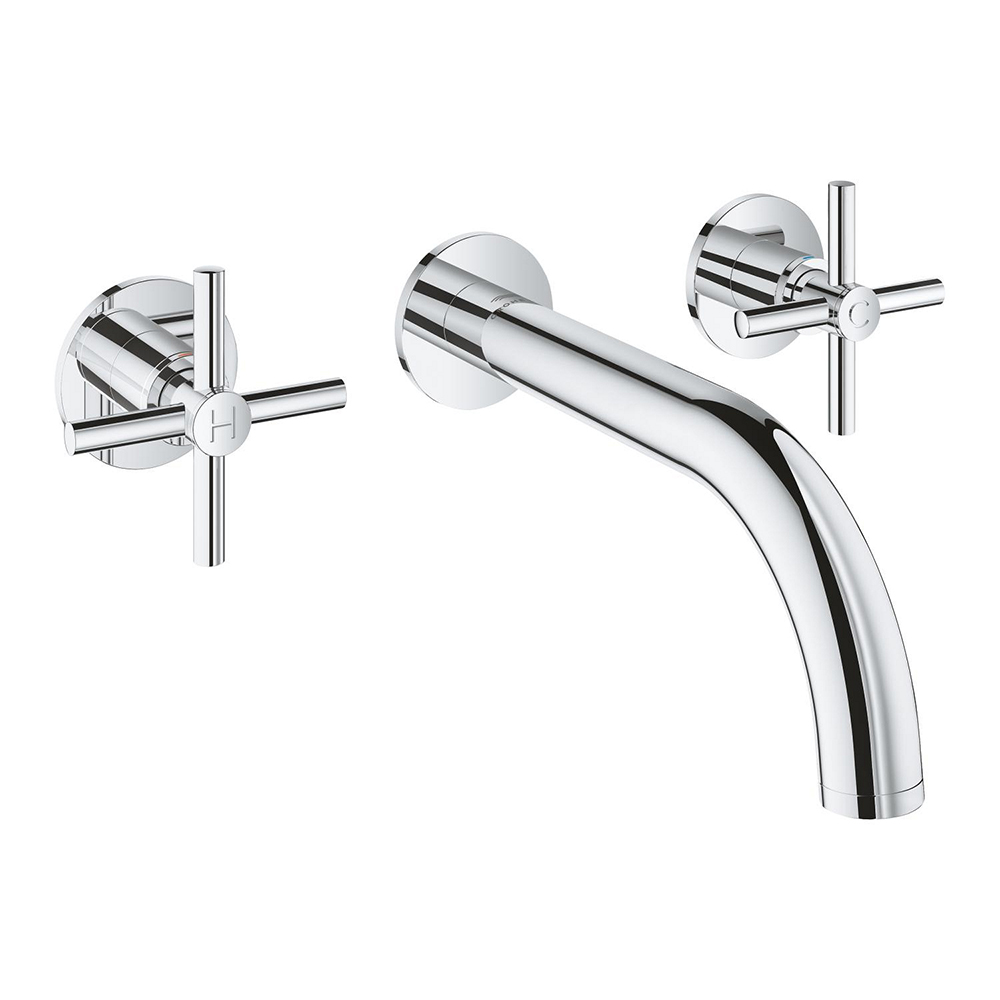 2ハンドル壁出洗面混合栓(吐水口寸法180mm)｜製品情報｜GROHE(グローエ