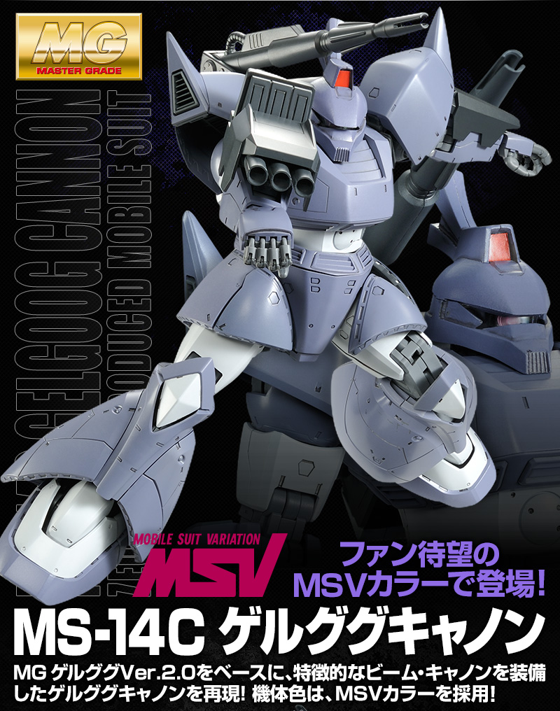 Premium Bandai MG 1/100 MS-14C Gelgoog Cannon (MSV Color): Full