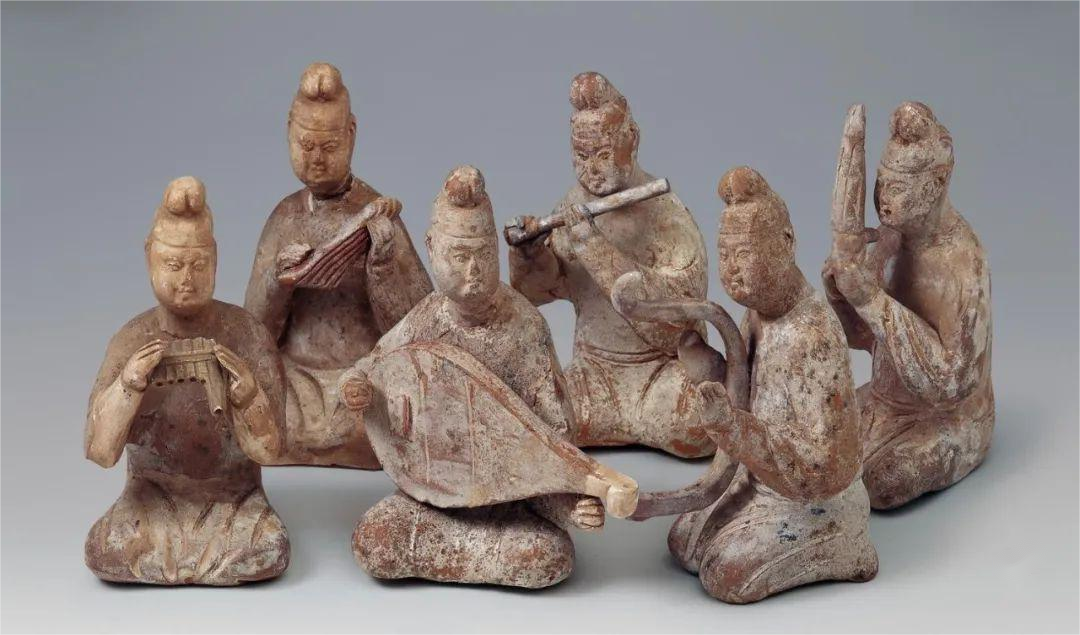 箜篌陶俑：唐朝坐俑| 国乐箜篌