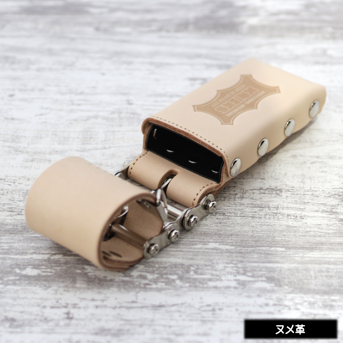 ニックス 3連結チェーン鳶レベルホルダー 【ヌメ革】 KNS100LDX3 高級