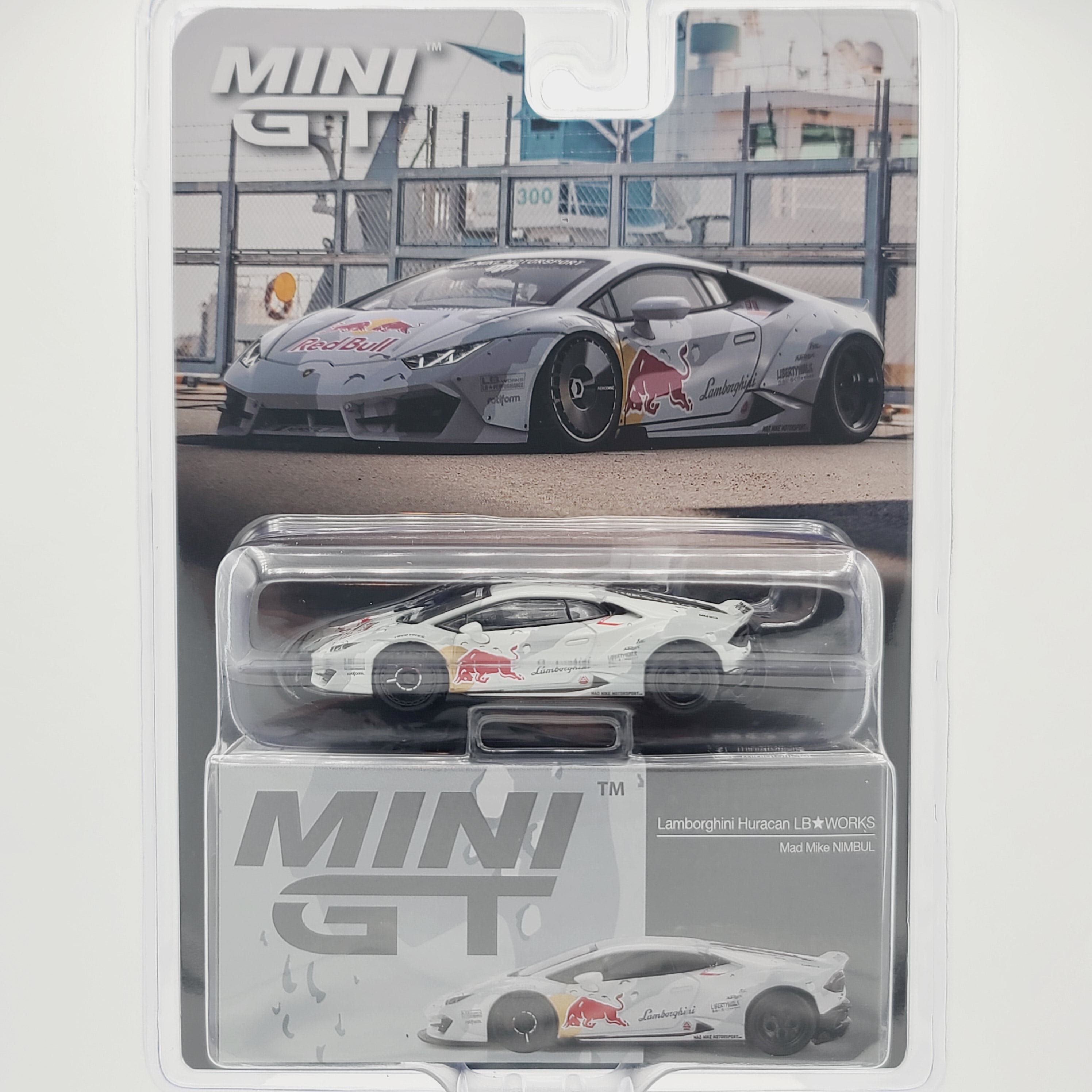 Mini GT Lamborghini Huracan LB-WORKS Mad Mike NIMBUL - 1:64, Red Bull