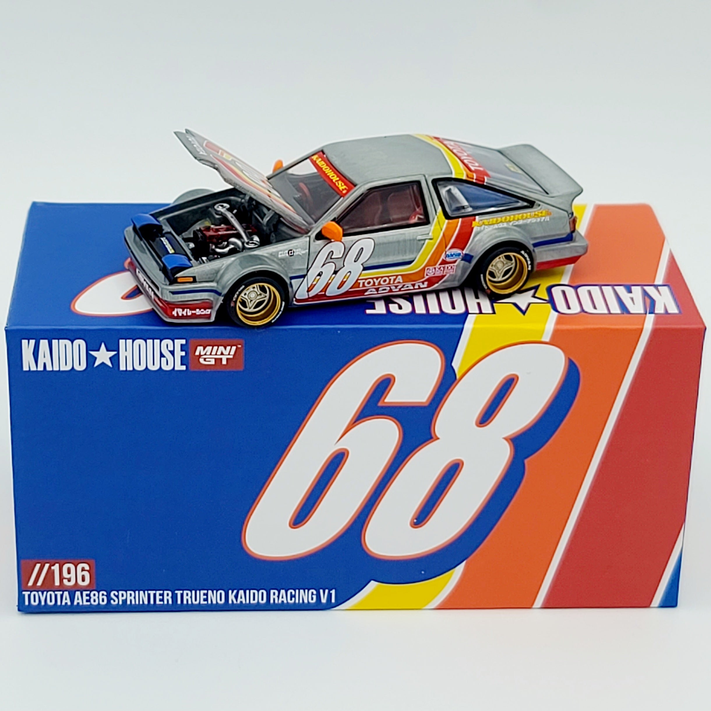 Kaido House x Mini GT - CHASE - Toyota AE86 Sprinter Trueno Kaido Raci