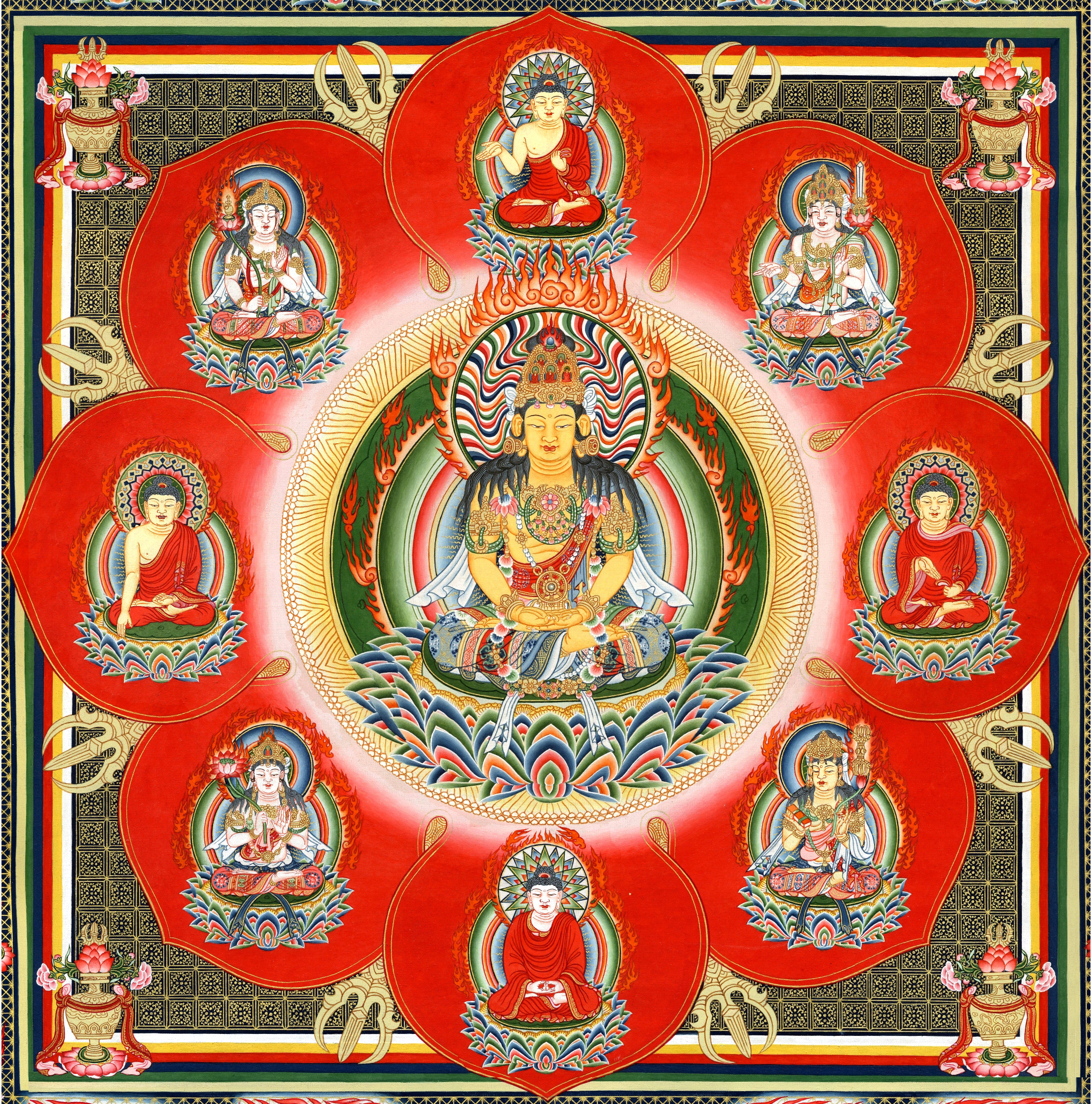 胎蔵生( 界)曼荼羅諸尊--大日如来02 - 中台八葉院