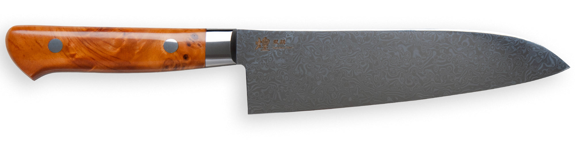 煌 -双鋼- コアレス 三徳包丁 陽炎（かげろう） – 堺一文字光秀