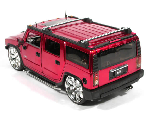 2004 Hummer H2 diecast model SUV with Spintek EVO-H Wheels 1:18