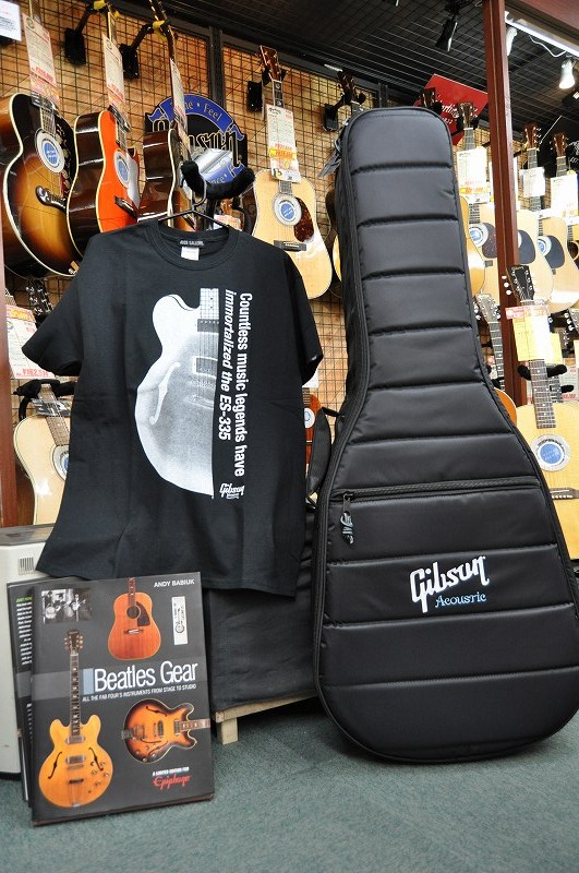 Gibsonのアコースティックギターに今なら☆持ち運び便利なロゴ入り