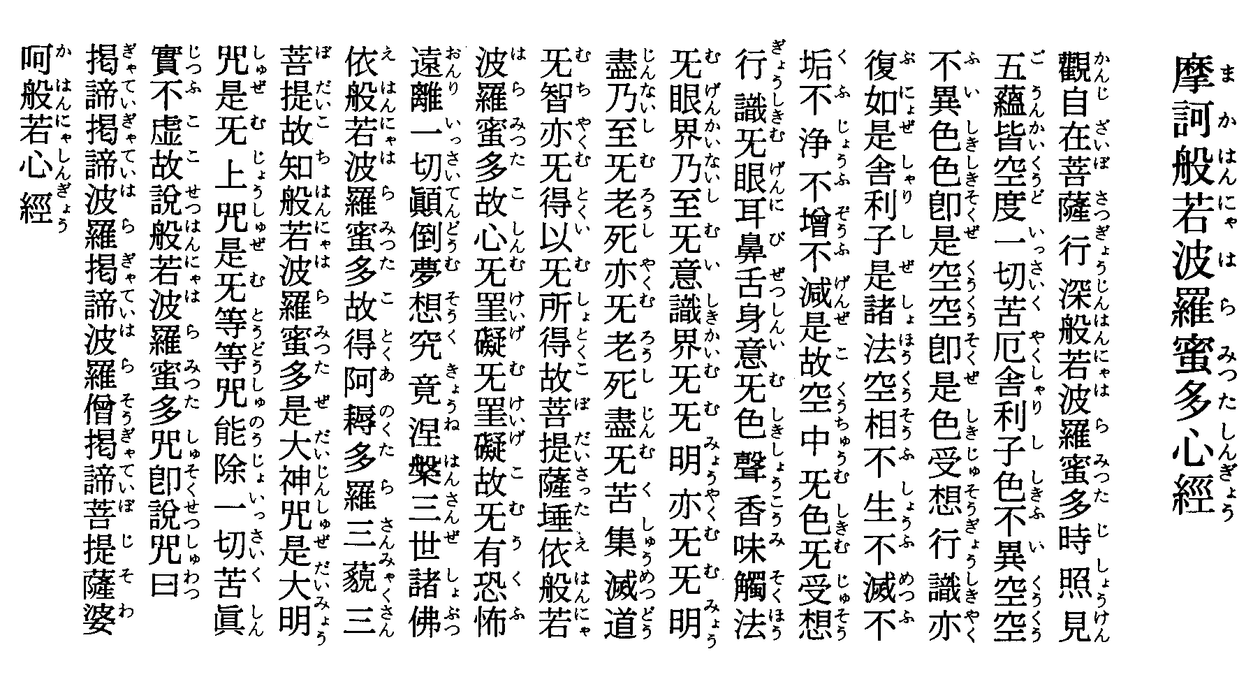 現代語訳 般若心経 – お墓のことなら八戸市の石田石材店