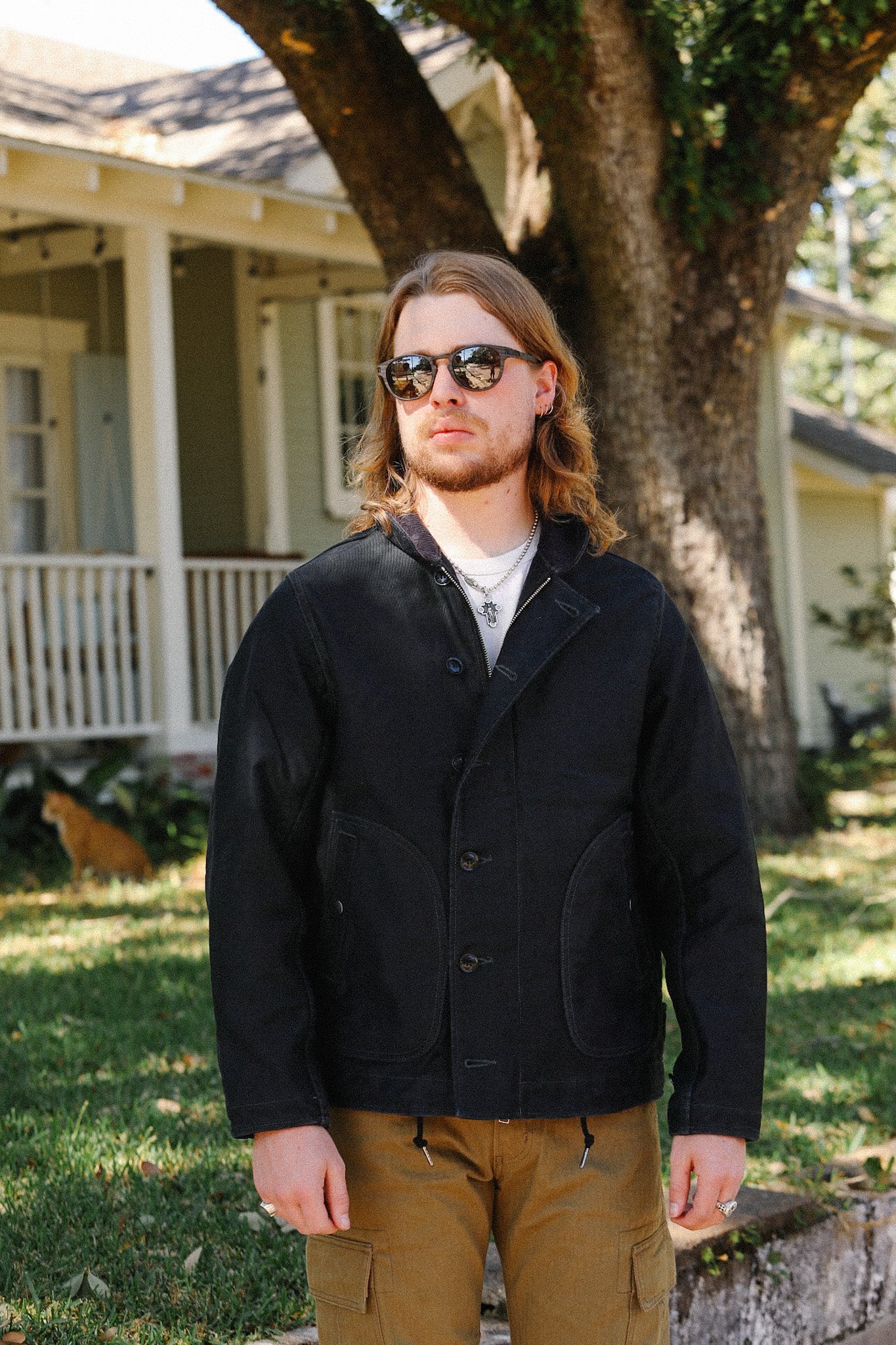 12oz Whipcord Lightweight N1 Deck Jacket - Black IHM-48-BLK – Iron