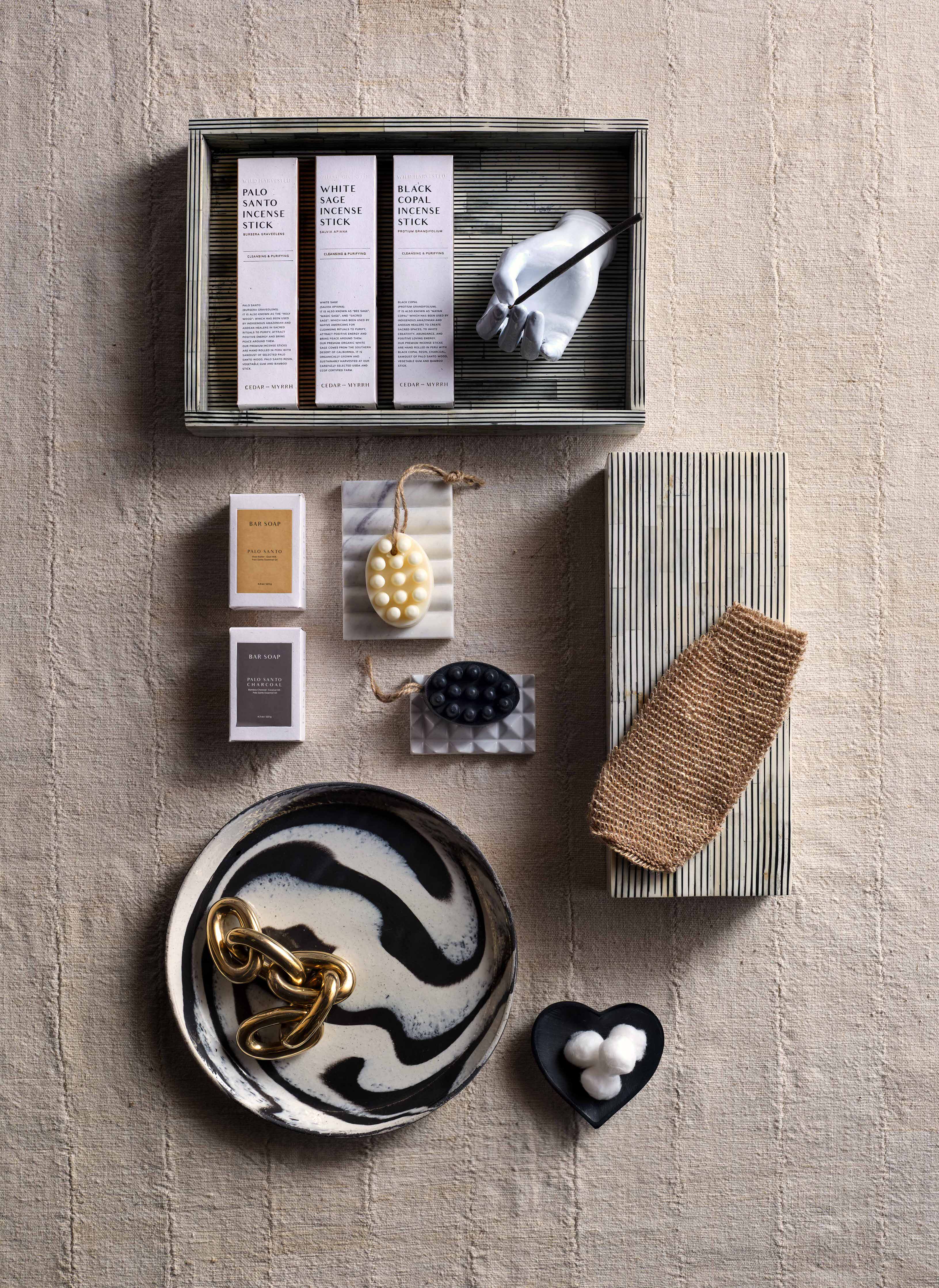 Astier de Villatte Serena Hand Incense Holder | Jayson Home