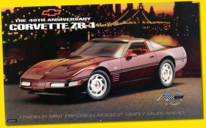 JetsVettes 1993 Franklin Mint Corvette ZR1 One of a Kind