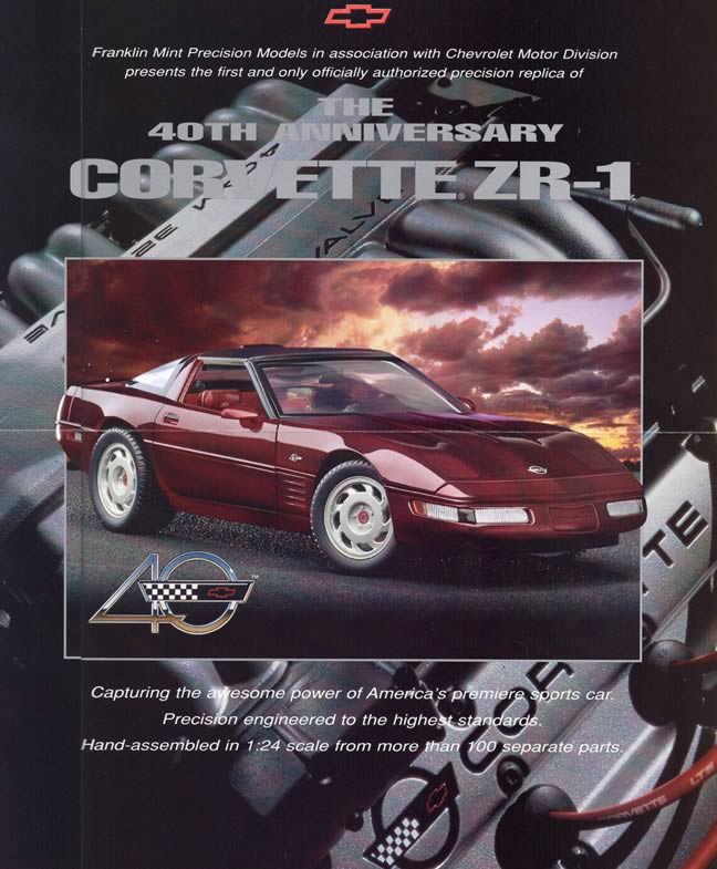 JetsVettes 1993 Franklin Mint Corvette ZR1 One of a Kind