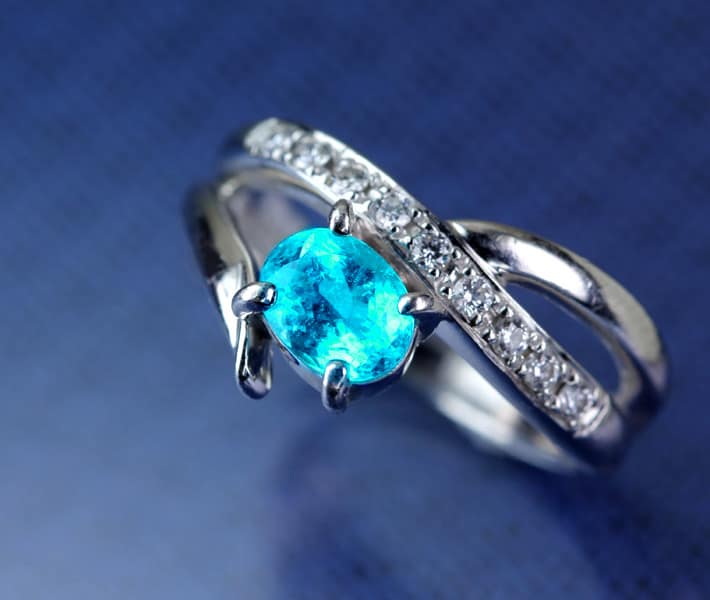 jewel planet 公式サイト / PT900 0.613ct ブラジル産パライバ