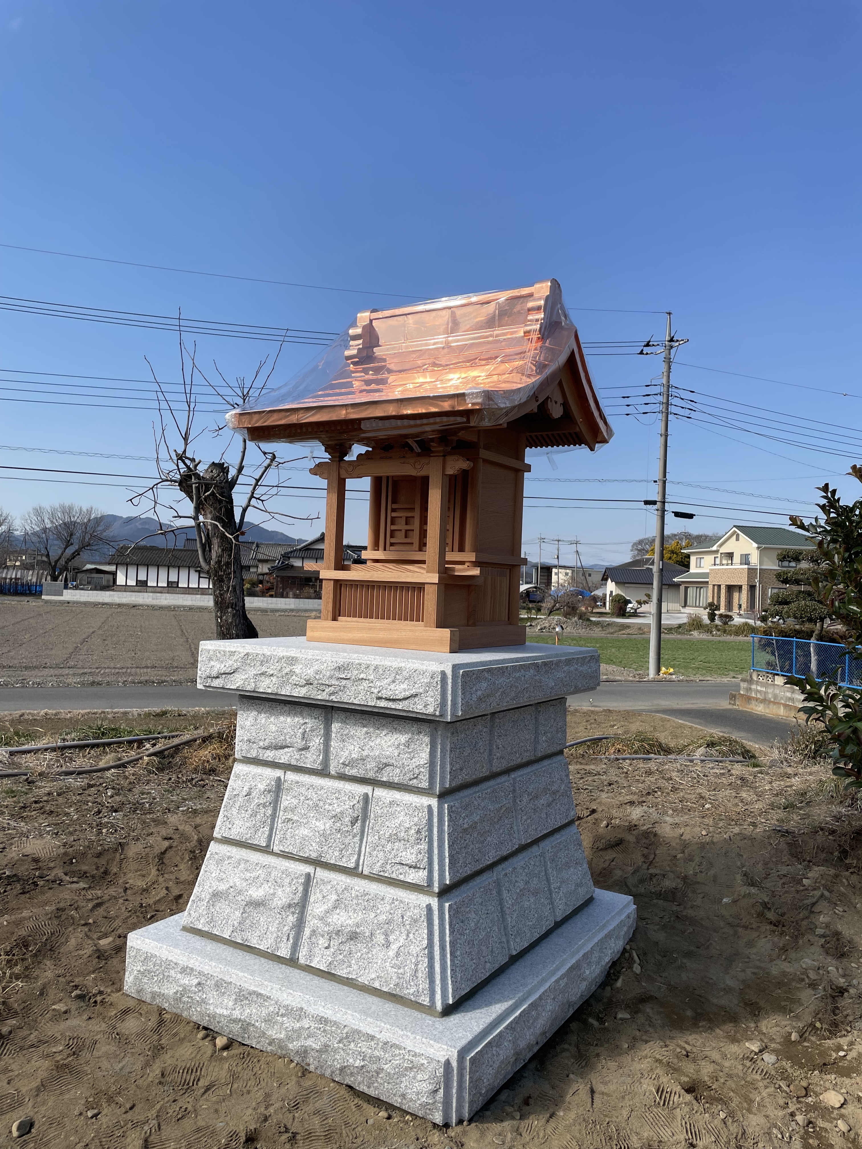 祠宮1尺2寸 欅造り 御影石台座 栃木県栃木市 | 御宮（おみや）・神棚