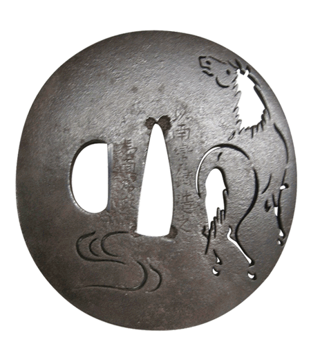つば 馬 鉄 鍔 鐔 服部美術刀剣店 katana 刀装具 tsuba horse iron