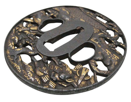 鐔 服部美術店 つば 藻柄子入道宗典 鍔 Tsuba samurai battle Hattori