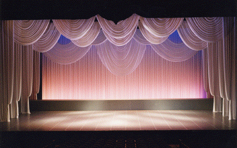 生地（布）使用例 ジョーゼット幕 舞台装飾 装飾 ドレープ幕 ジョー