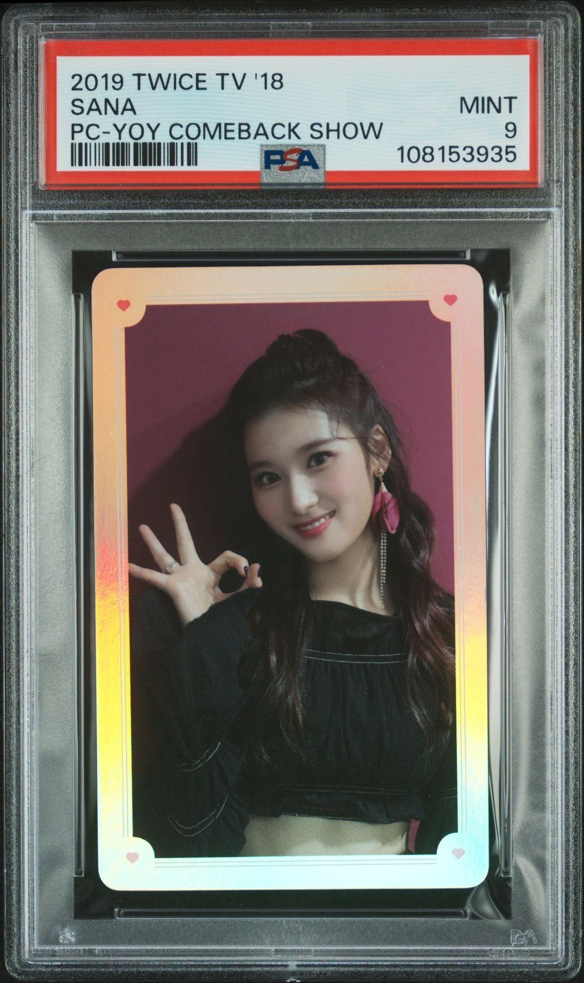 SANA 2019 TWICE TV 2018 PHOTOCARDS SANA PC-YOY COMEBACK SHOW MINT
