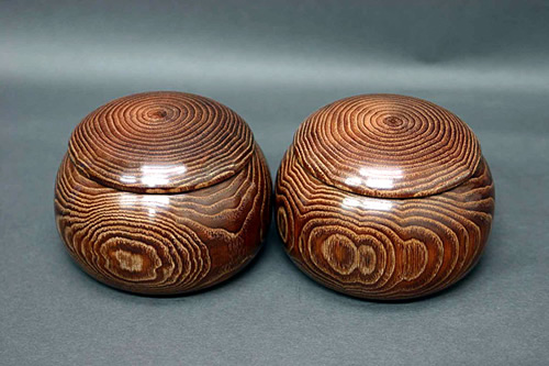 碁笥（棋子盒） - 黒木碁石店