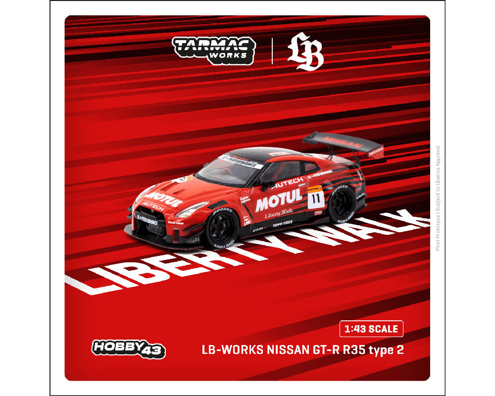 Preorder) Tarmac Works 1:43 LB-WORKS NISSAN GT-R R35 Type 2 Motul