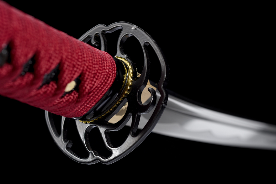 12寸中碳钢武士刀【血翎天狼】 - 龙泉刀剑网_传统宝剑_手工菜刀_武士刀