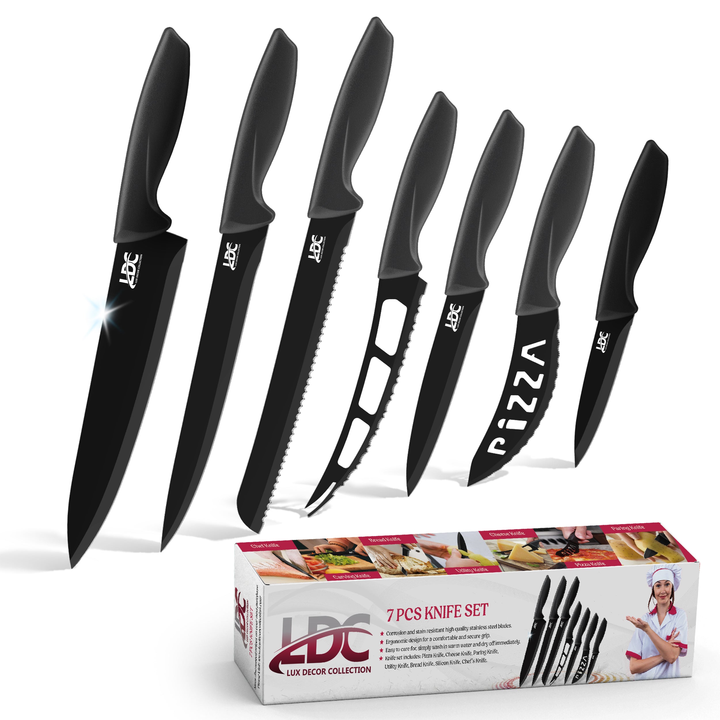 Buy 7-Piece Stainless Steel Kitchen Knife Set | Official Online