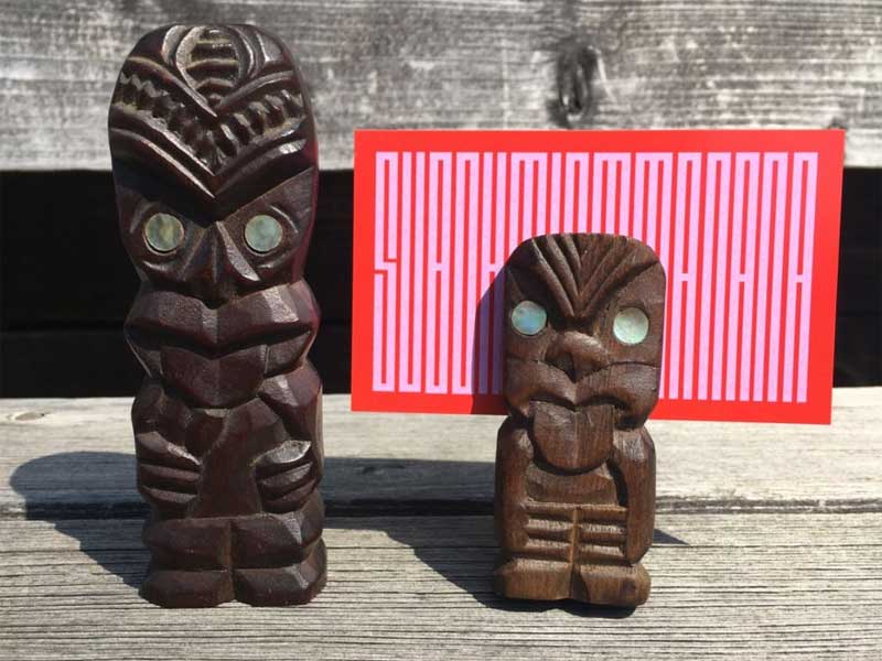 Vintage Genuine Maori Hand Carved TUPAPA、ビンテージ マオリ族の