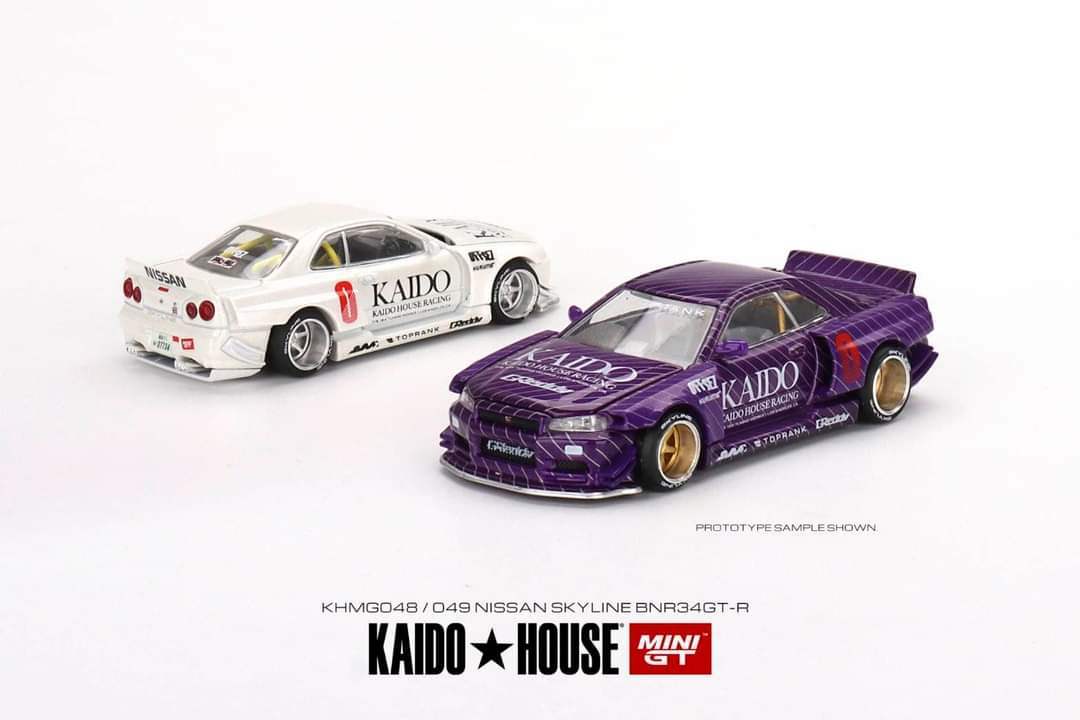 Mini GT x Kaido House #48 1:64 Nissan Skyline GT-R R34 V1/V2