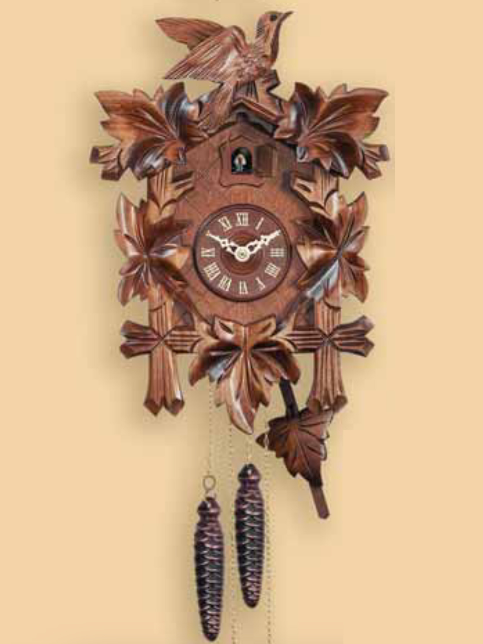 機械式鳩時計】 :: 機械式八日巻 鳩時計 8day :: 彫刻モデル Sculpture