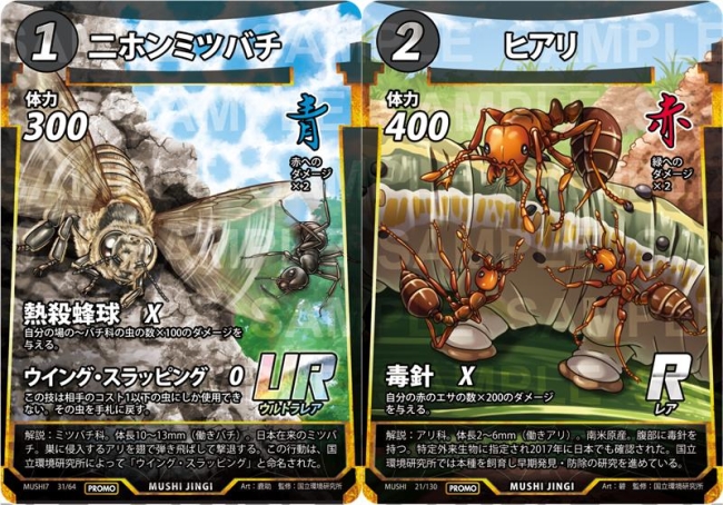 国立環境研究所が特別監修した蟲神器カードを一般公開のイベントで配布