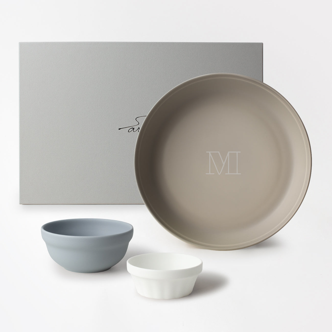 nikko食器｜ミックス・ソーダ3点セット (イニシャル入)｜子供食器