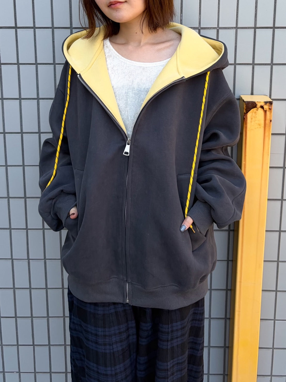 差し色付きフルジップパーカー NMC-001