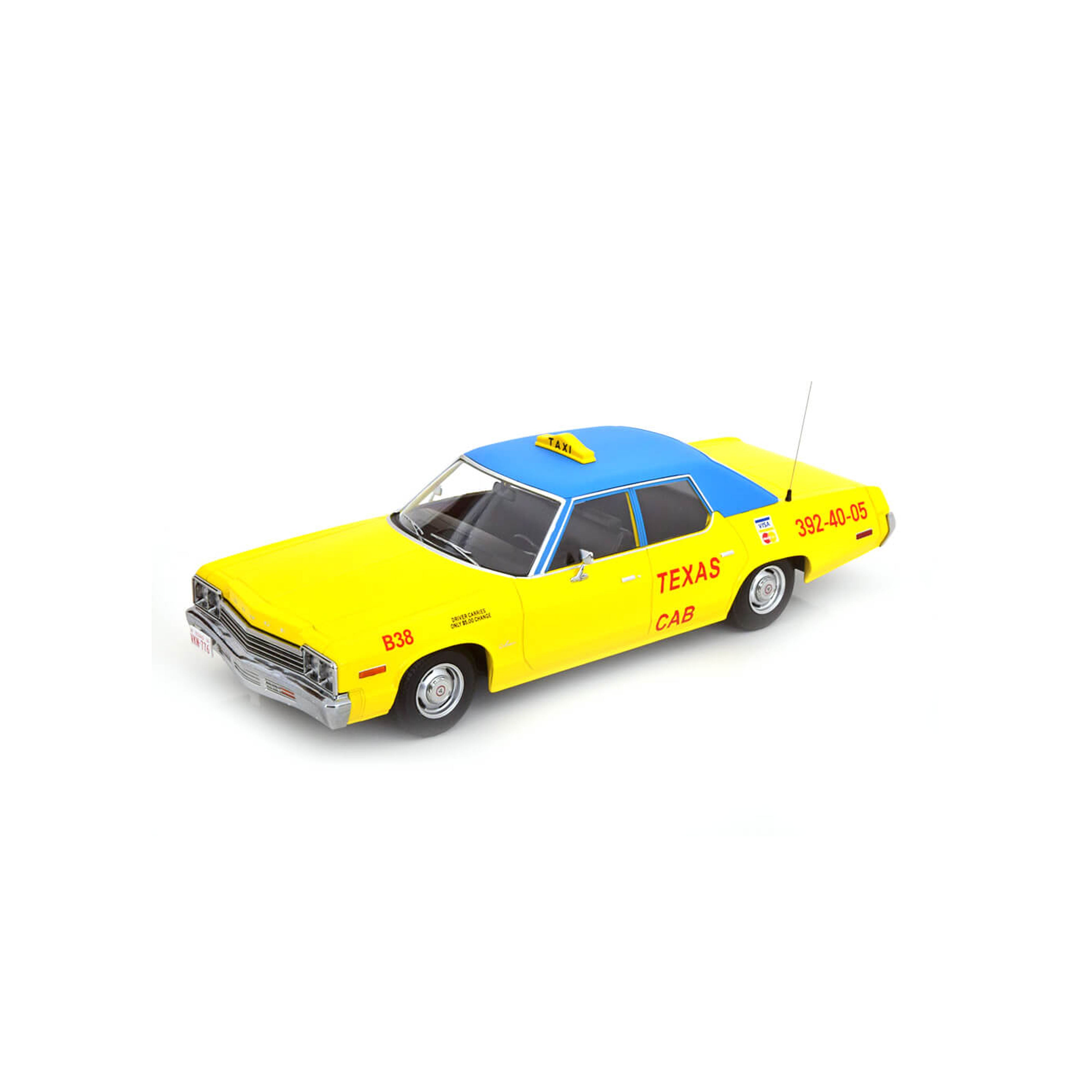 Dodge Monaco 1974 Texas Cab Yellow/Blue 1:18 – Norev
