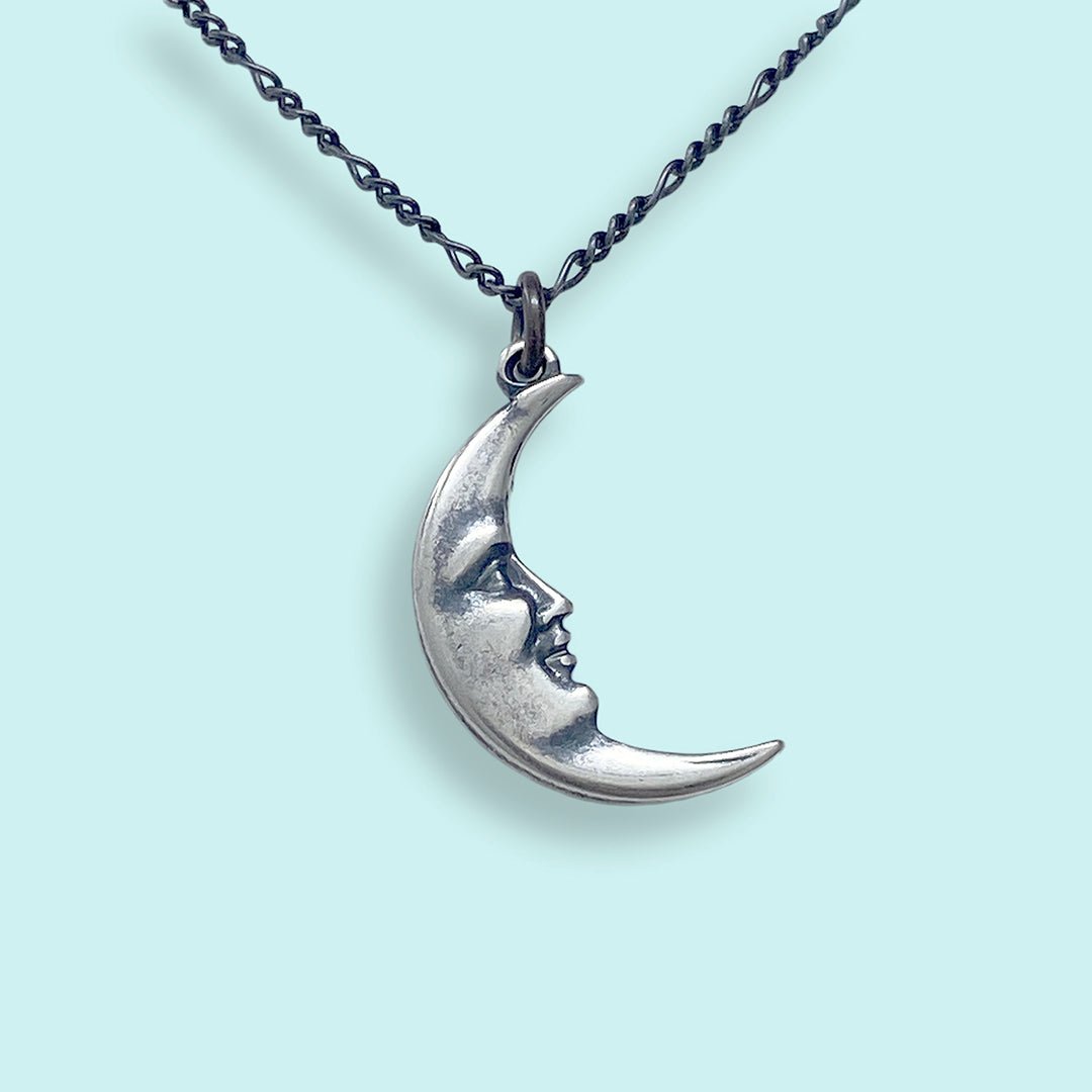 Silver Man in the Moon Necklace – Ornamental Things