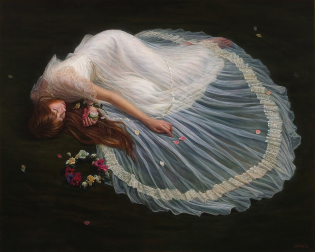 第43回 日展 月の雫 ｜ 【福井欧夏 公式HP】 写実絵画|リアリズム絵画