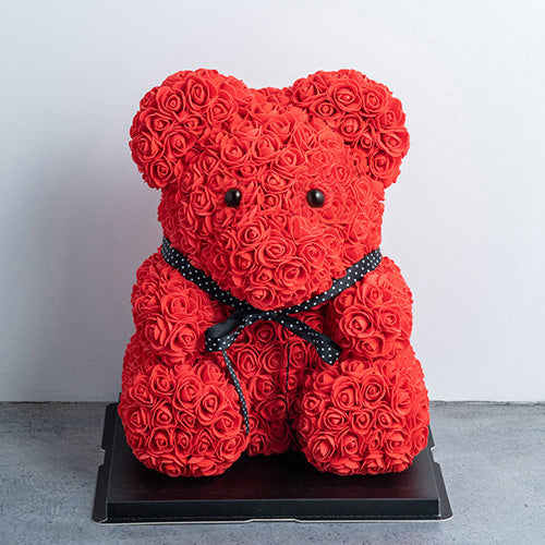 幸せを呼ぶ テディベア レッド プロポーズ用 – パティスリーフラワー
