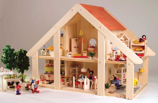 ドイツbodo：20120バンビーノコンビドールハウス[木のおもちゃ]