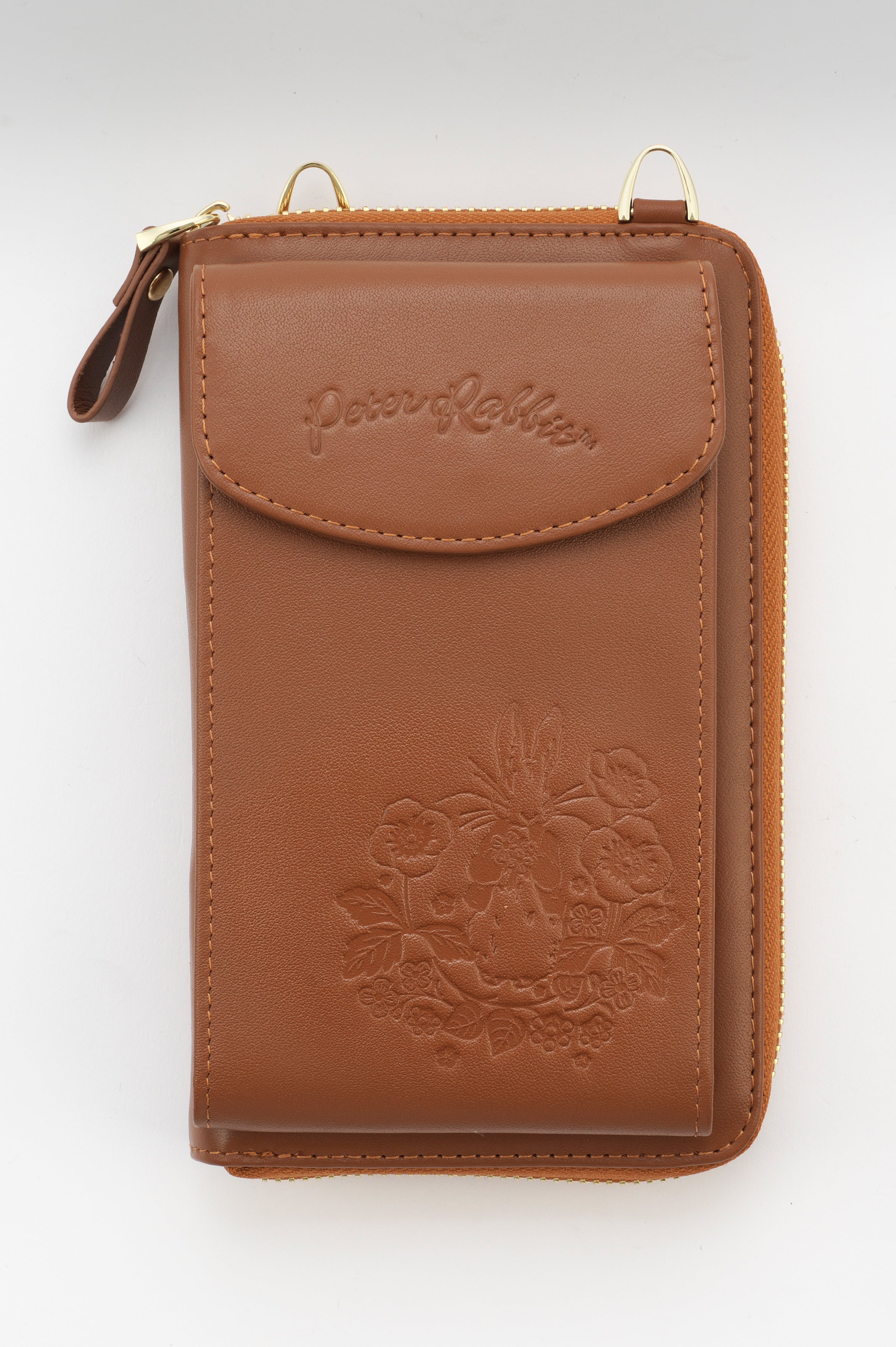 お財布機能付きスマホショルダー（キャメル）