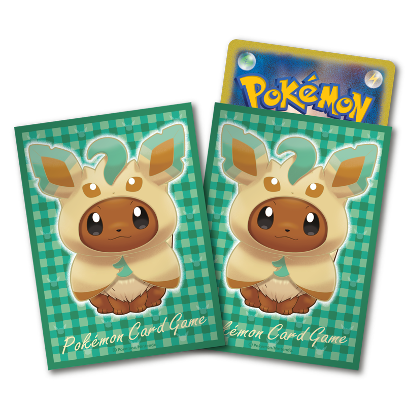 進化形のポケモンたちのポンチョを着たイーブイのデッキシールドが