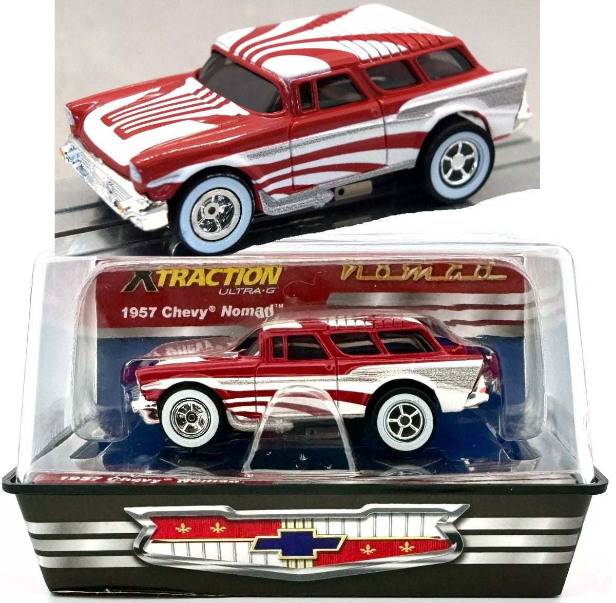 57 Chevy Nomad 激レアカラー復刻車カスタム☆HOスロットカー 57 Chevy