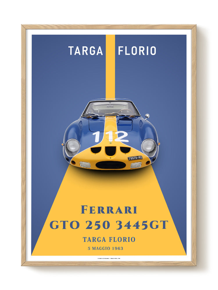 Classic Ferrari GTO 250 - Classic Cars poster - Graphic Art print