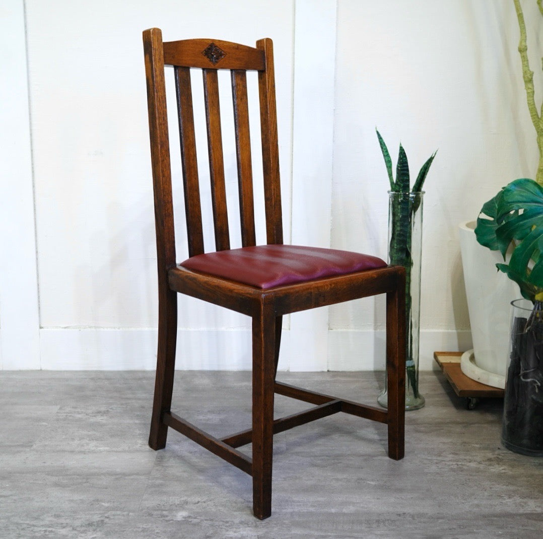 ダイニングチェア 英国アンティーク オーク 中古 シンプル 雰囲気ある