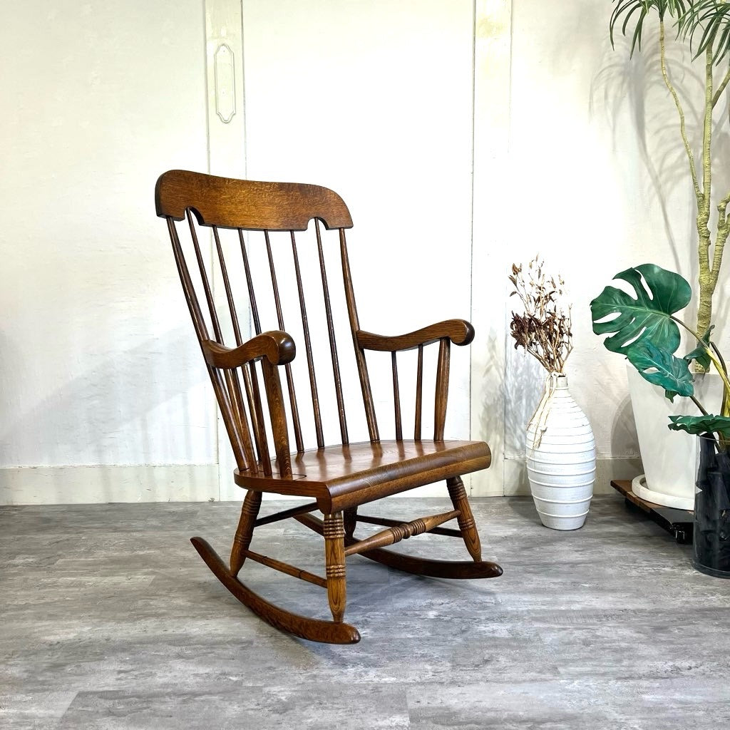 飛騨産業 / HIDA 穂高 ロッキングチェア キツツキマーク 中古 揺れ椅子