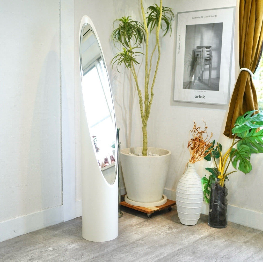 リップスティックミラー 姿見 中古 ミッドセンチュリー スペースエイジ