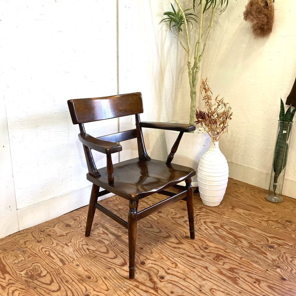 柏木工 ウィルダネスシリーズ アームチェア 飛騨 中古 オーク材 古民家