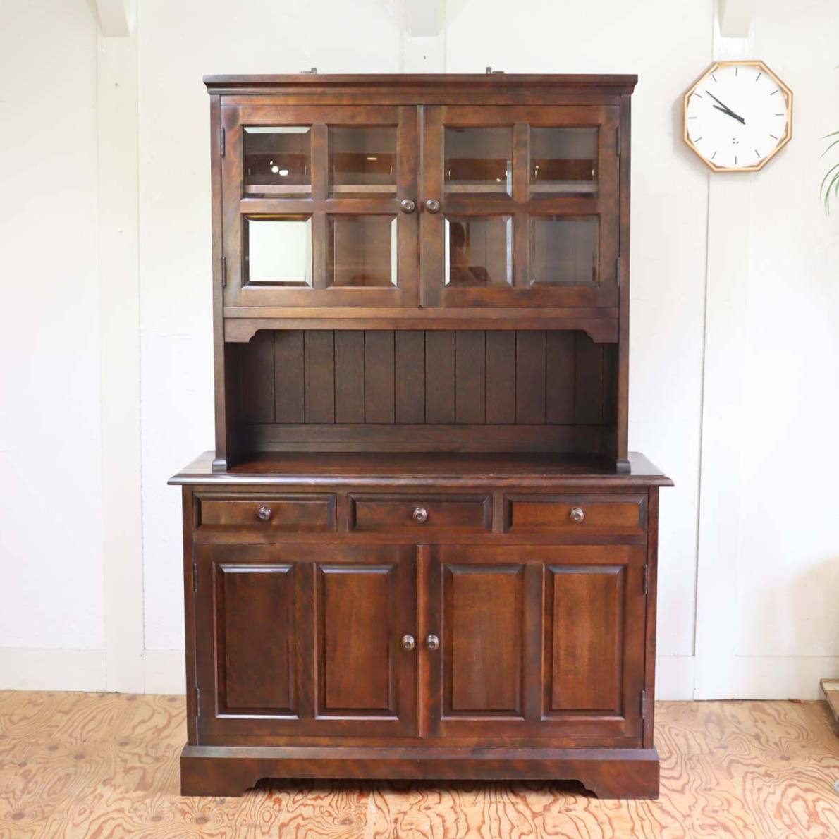 北海道民芸家具 カップボード 食器棚 中古