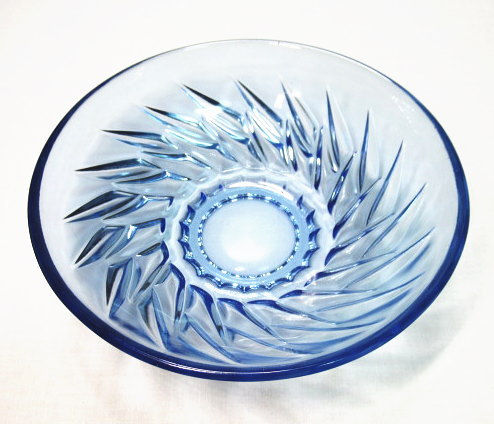 アールデコ ウランガラス青中鉢 | 骨董 通販