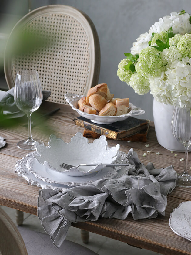 Borgo delle tovaglieリネンナプキンGITANEグレー